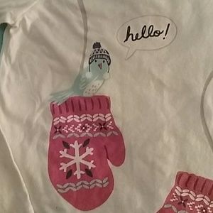 Hello! It's Winter Long Sleeve White Shirt